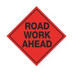 Road Work Ahead Roll-Up Sign